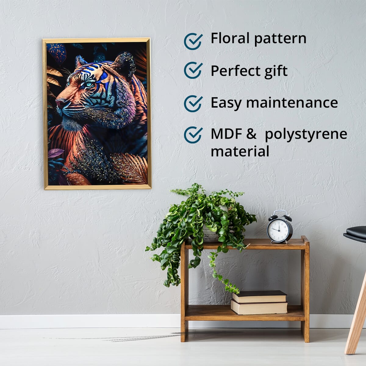 Tiger Crystal Painting with Frame image number 3
