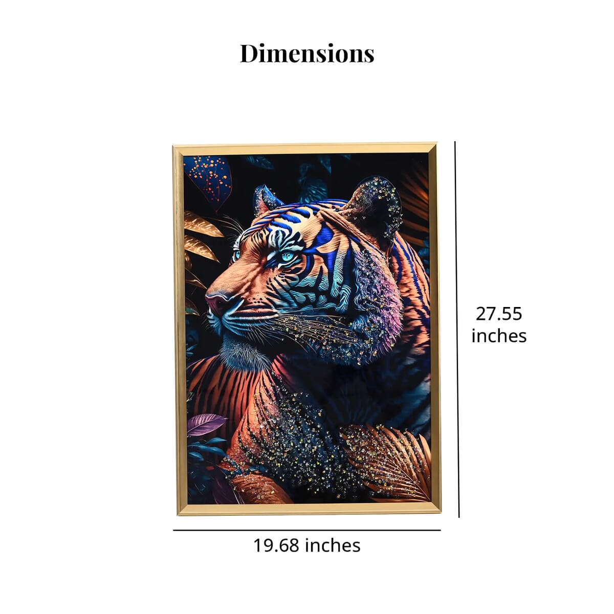Tiger Crystal Painting with Frame image number 6