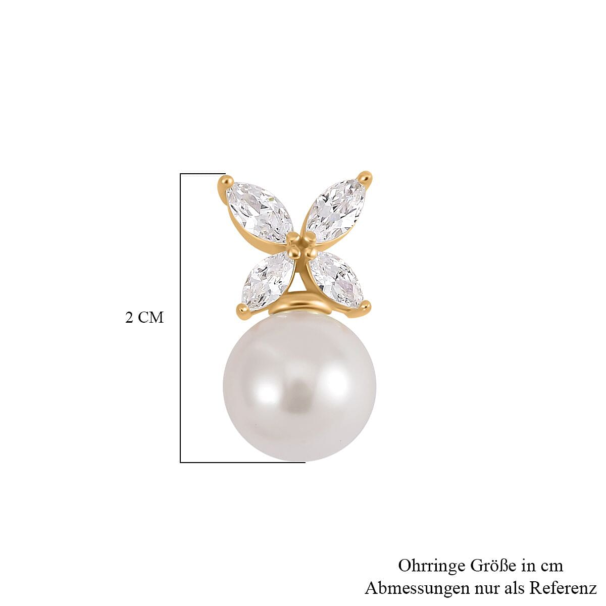White Shell Pearl and Simulated Diamond 12.20 ctw Earrings in Sterling Silver
