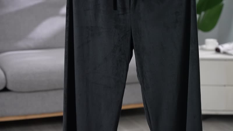 Black Velvet Elastic Waist Pajama - One Size fits (up to S-L)
