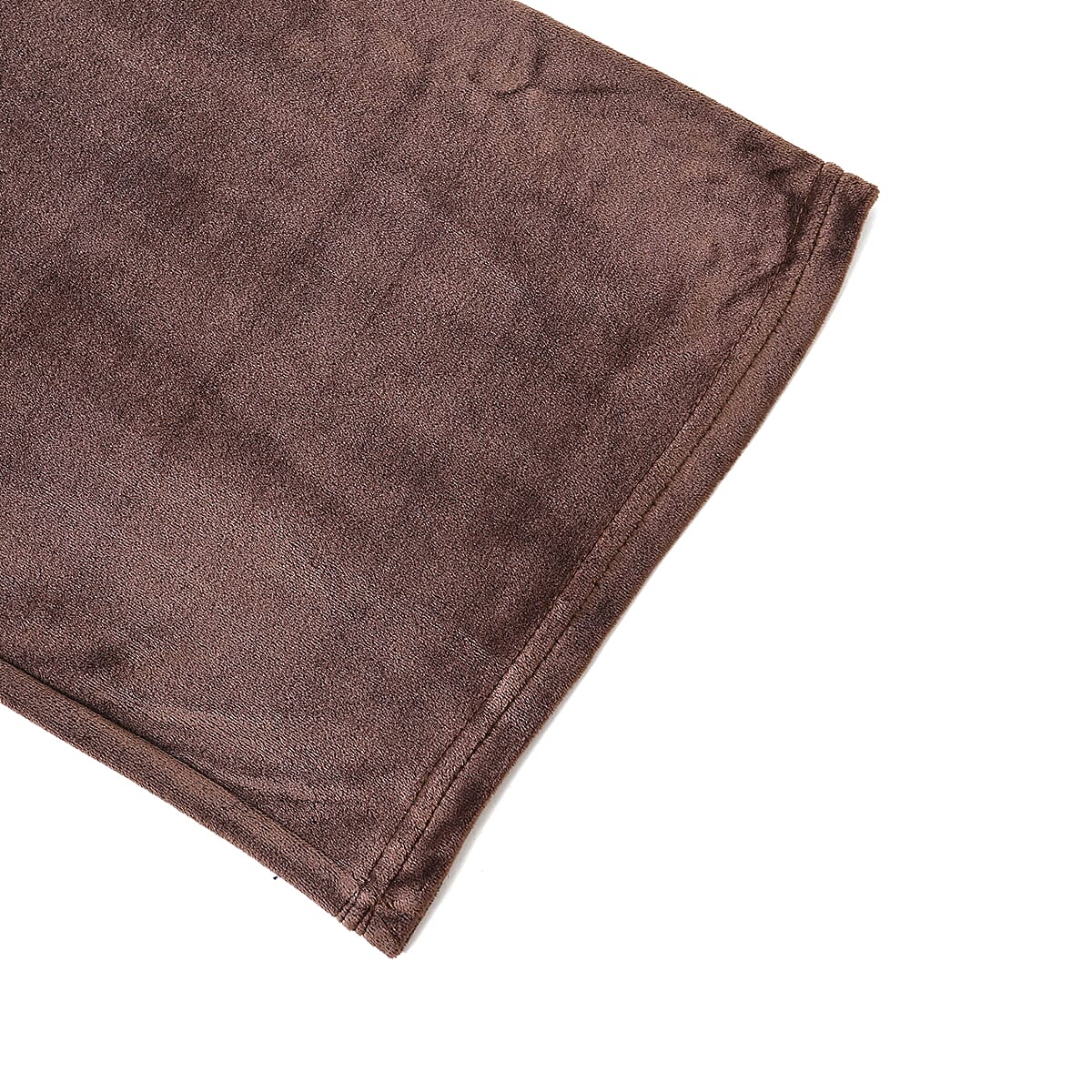 Brown Velvet Elastic Waist Lounge Pant -One Size Missy image number 2