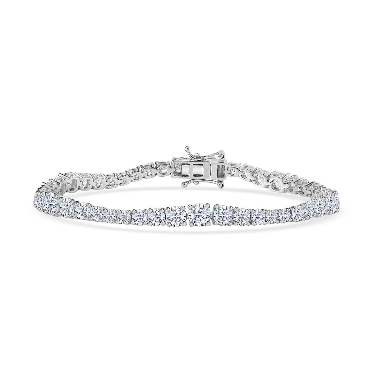 Moissanite Bracelet in Platinum Over Sterling Silver (8.00 In) 11.50 ctw image number 0