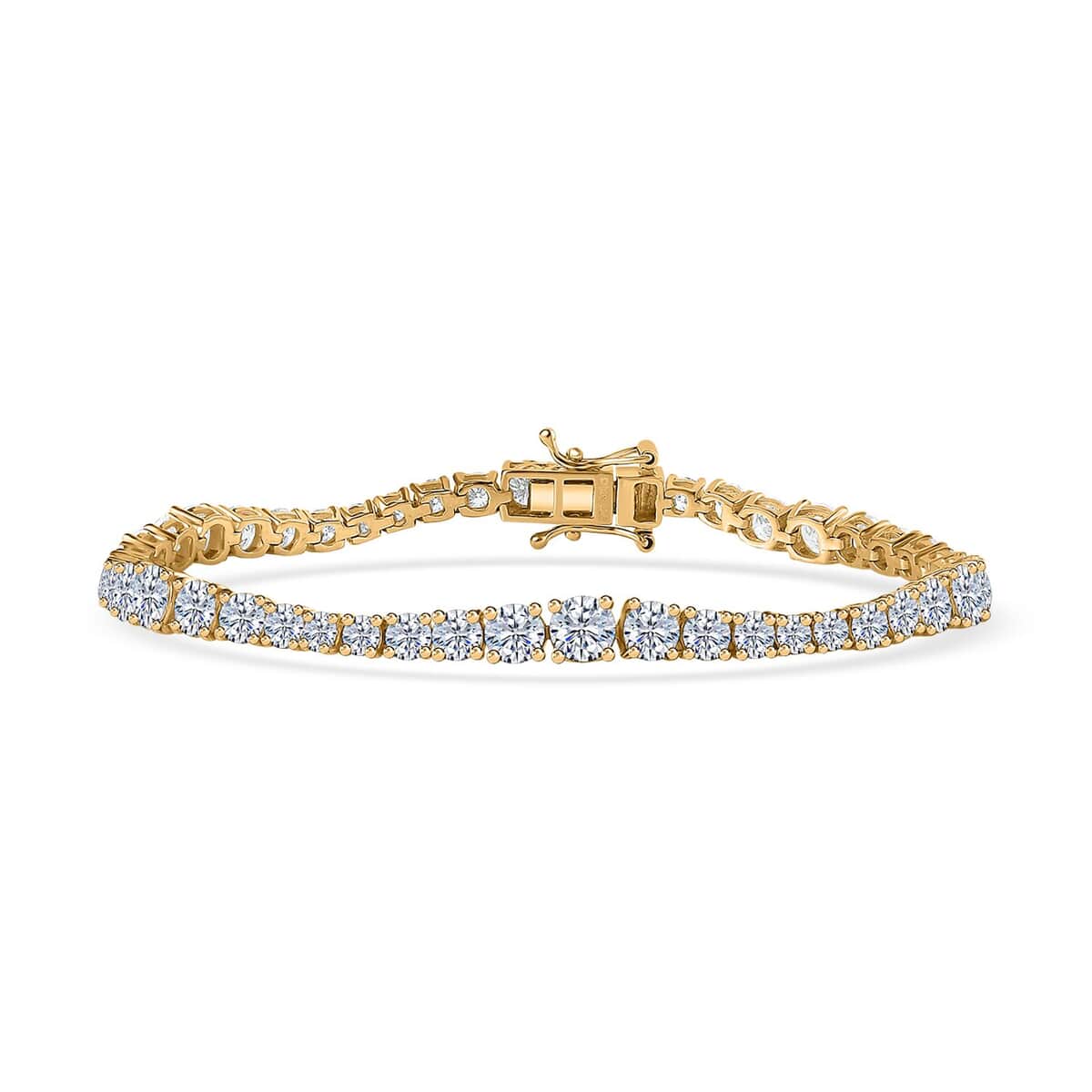 Moissanite Bracelet in Vermeil Yellow Gold Over Sterling Silver (8.00 In) 11.50 ctw image number 0