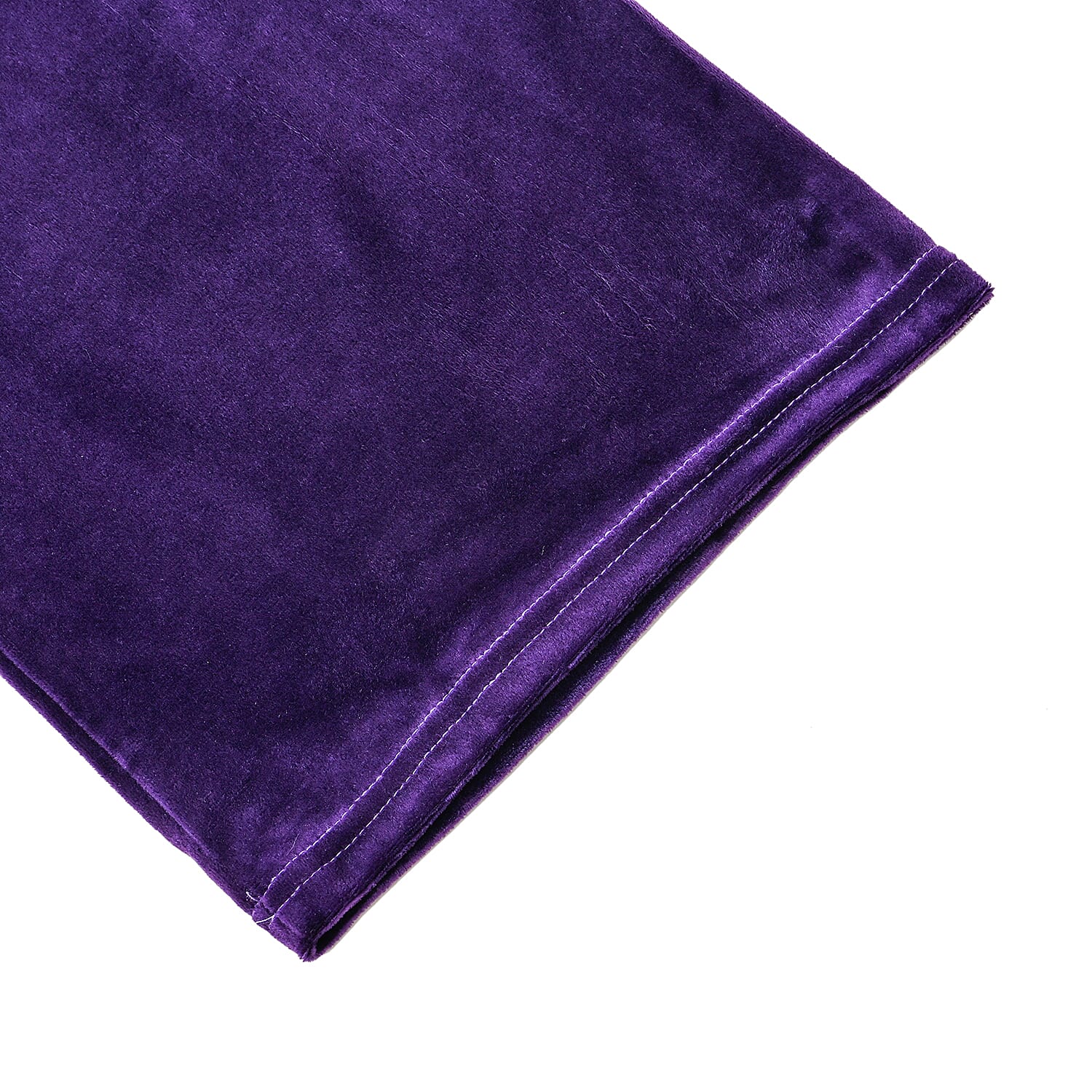 Set of 2 Black and Purple Velvet Elastic Waist Lounge Pant - One Size Fits up to S-L