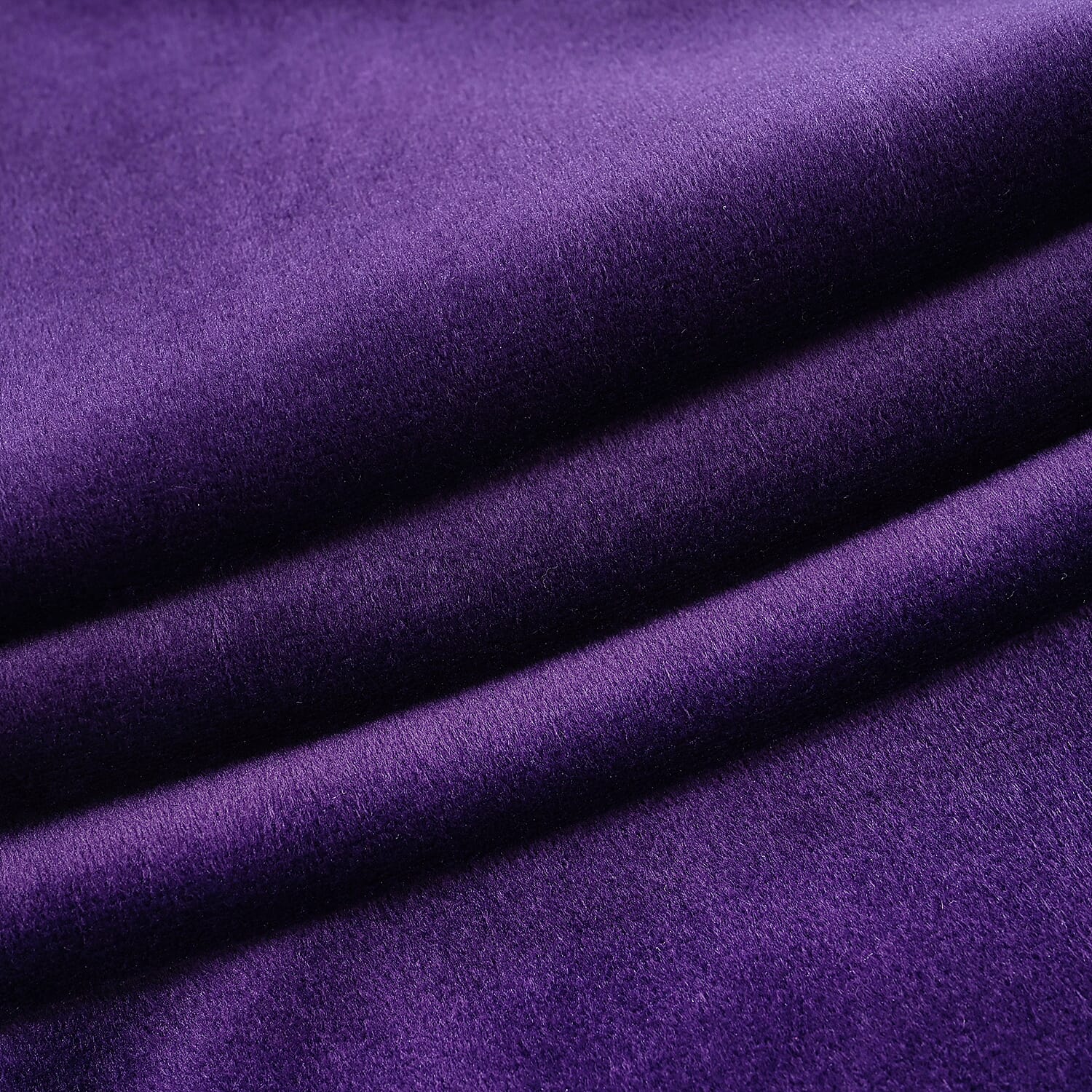 Set of 2 Black and Purple Velvet Elastic Waist Lounge Pant - One Size Fits up to S-L