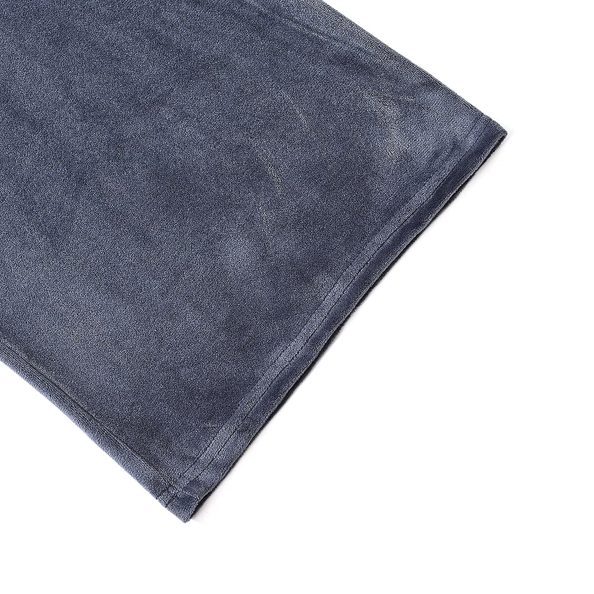 Set of 2 Black and Gray Velvet Elastic Waist Lounge Pant - One Size Fits up to S-L image number 7