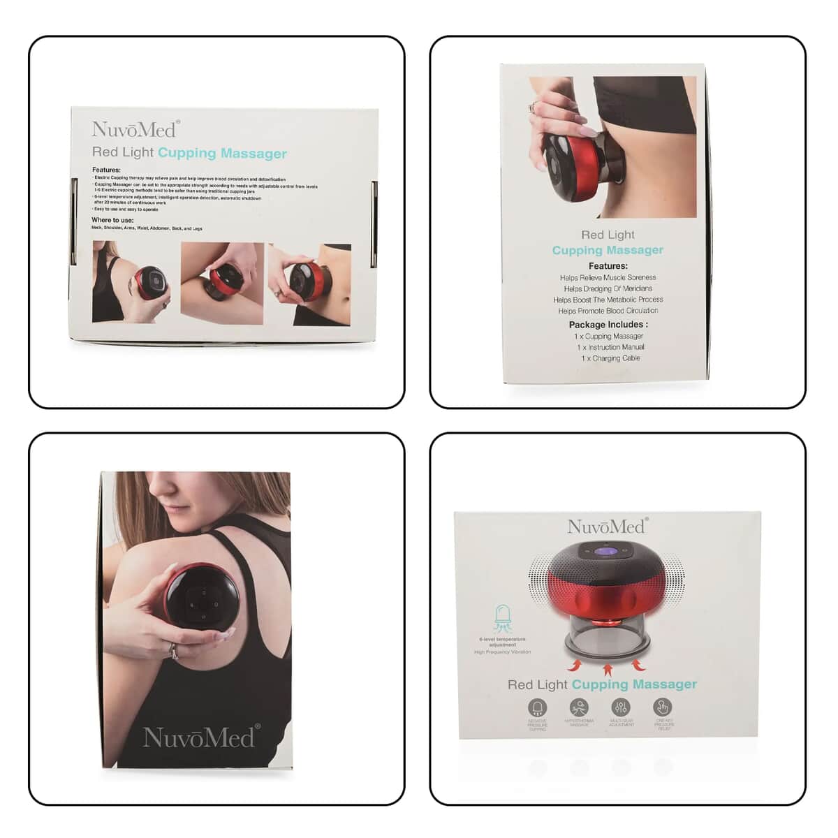 Closeout NuvoMed Red Light Electric Cupping Massager image number 7