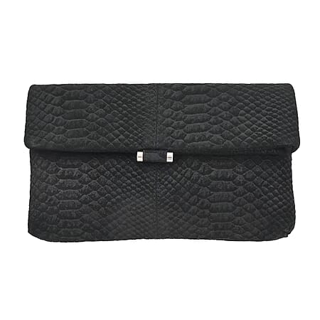 Black Python Pattern Convertible Belt Bag - Product card gallery slide 1 (10177414922553)