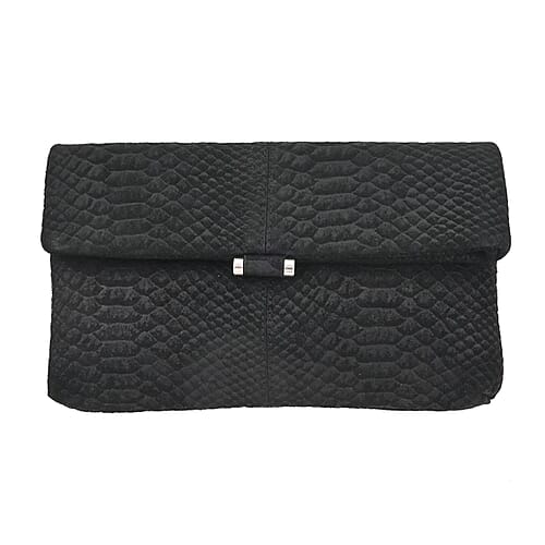 Black Python Pattern Convertible Belt Bag - Product card gallery slide 1 (9432063672575)