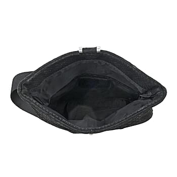 Black Python Pattern Convertible Belt Bag - Product card gallery slide 4 (10177414922553)