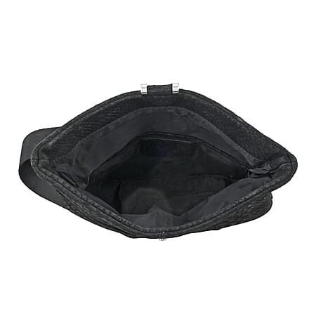 Black Python Pattern Convertible Belt Bag - Product card gallery slide 4 (10177414922553)