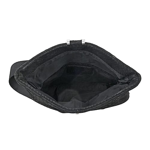 Black Python Pattern Convertible Belt Bag - Product card gallery slide 4 (9432063672575)