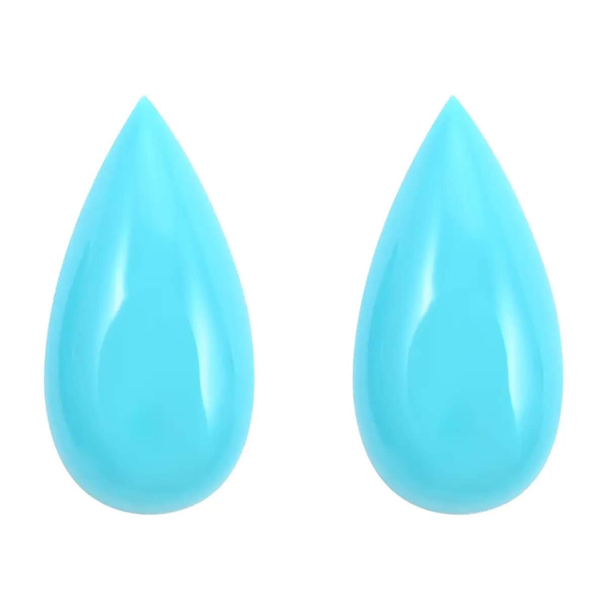 AAAA Sleeping Beauty Turquoise Set of 2 (Pear 20x10 mm) 12.00 ctw image number 0