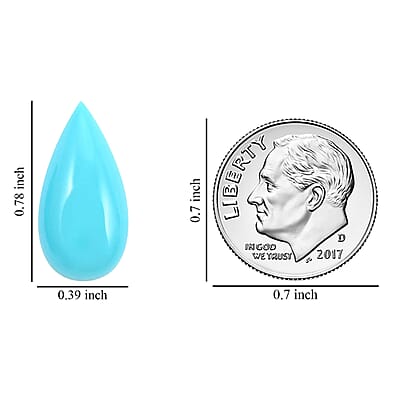 AAAA Sleeping Beauty Turquoise Set of 2 (Pear 20x10 mm) 12.00 ctw