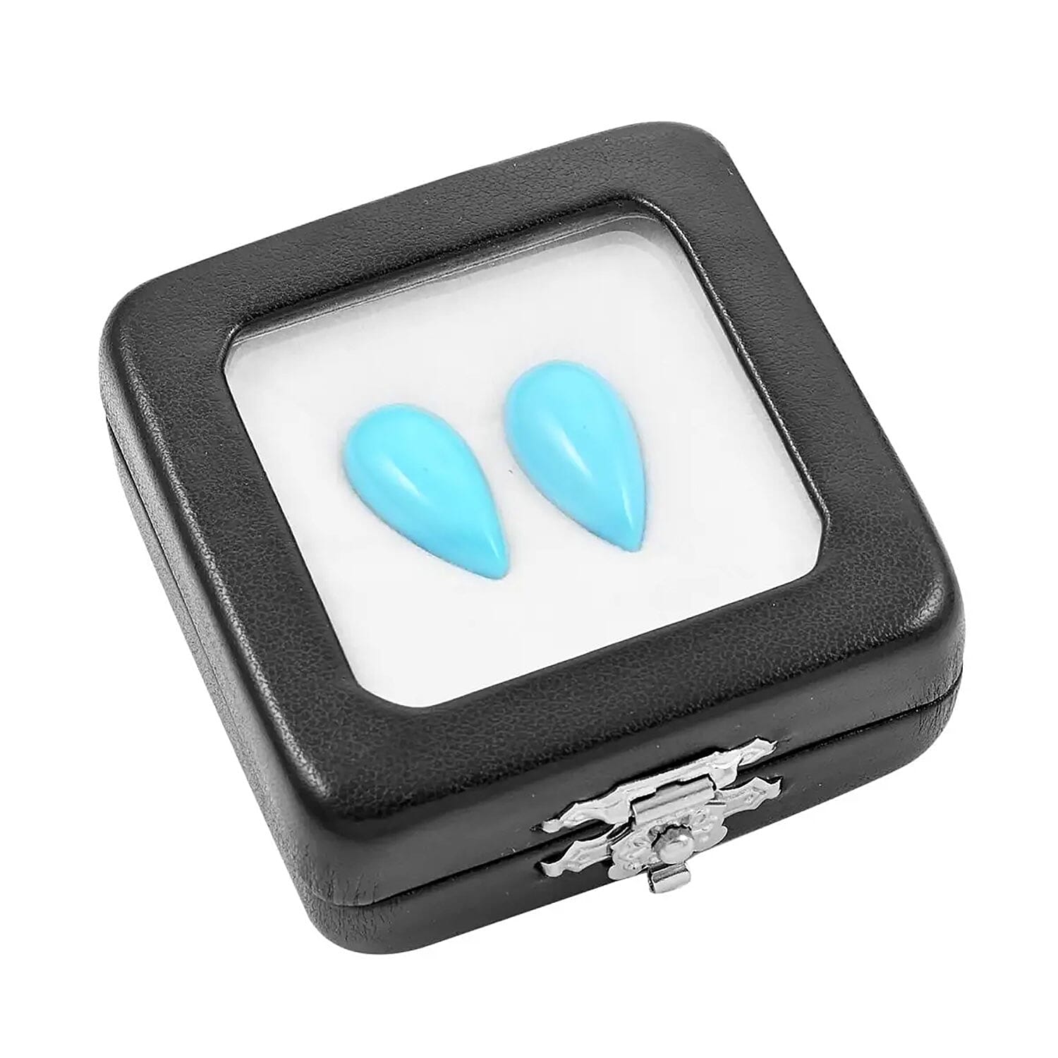 AAAA Sleeping Beauty Turquoise Set of 2 (Pear 20x10 mm) 12.00 ctw