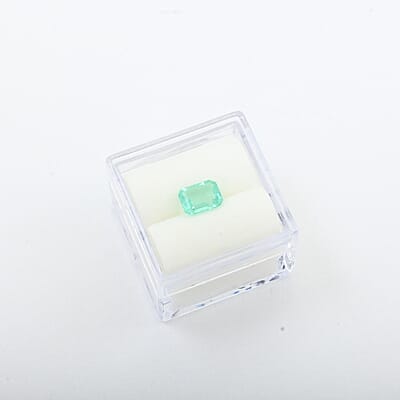 AAAA Boyaca Mint Colombian Emerald (Oct Free Size) 0.75 ctw Loose gemstone