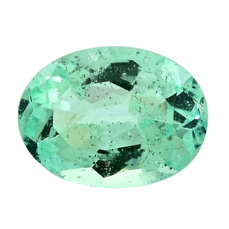 AAAA Boyaca Mint Colombian Emerald (Ovl Free Size) 0.75 ctw Loose gemstone