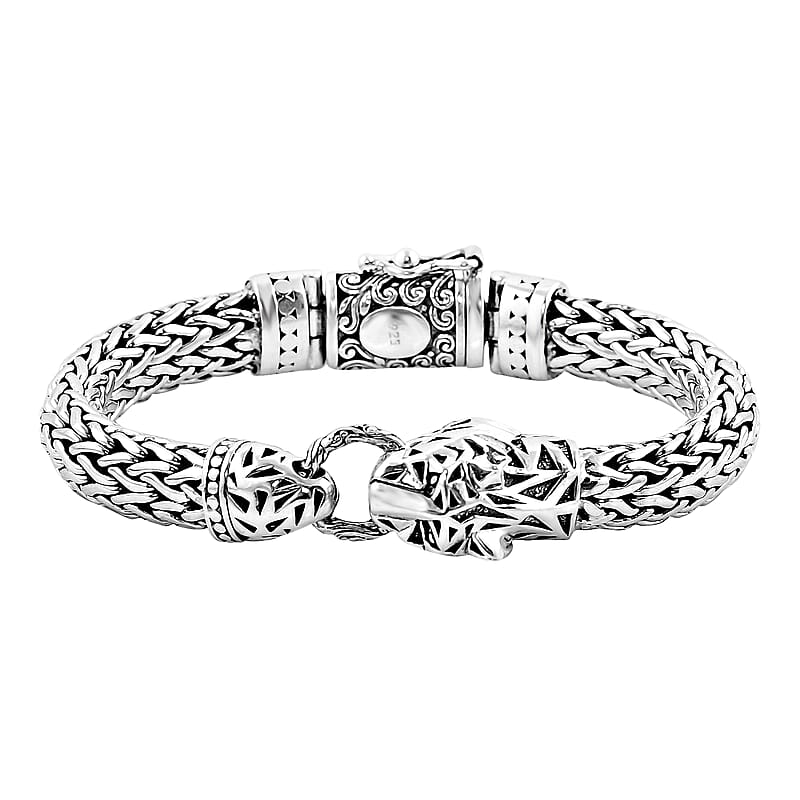 Bali Legacy Sterling Silver Jaguar Bracelet (7.50 In) 61.25 Grams