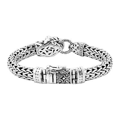Bali Legacy Sterling Silver Jaguar Bracelet (7.50 In) 61.25 Grams