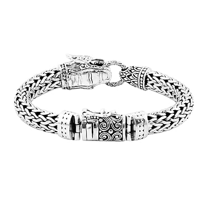 Bali Legacy Sterling Silver Dragon Bracelet (7.50 In) 62.25 Grams