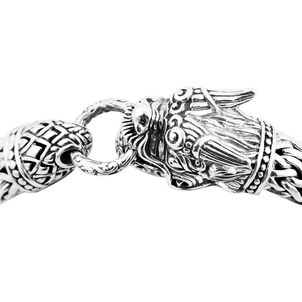 Bali Legacy Sterling Silver Dragon Bracelet (7.50 In) 62.25 Grams image number 3