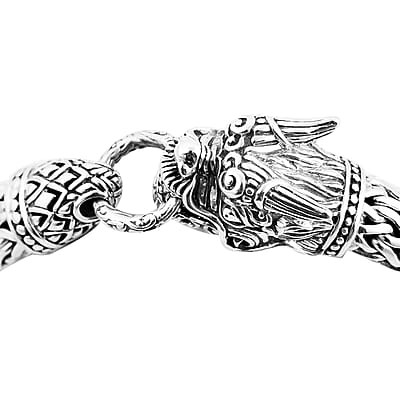Bali Legacy Sterling Silver Dragon Bracelet (7.50 In) 62.25 Grams