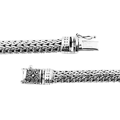 Bali Legacy Sterling Silver Dragon Bracelet (7.50 In) 62.25 Grams