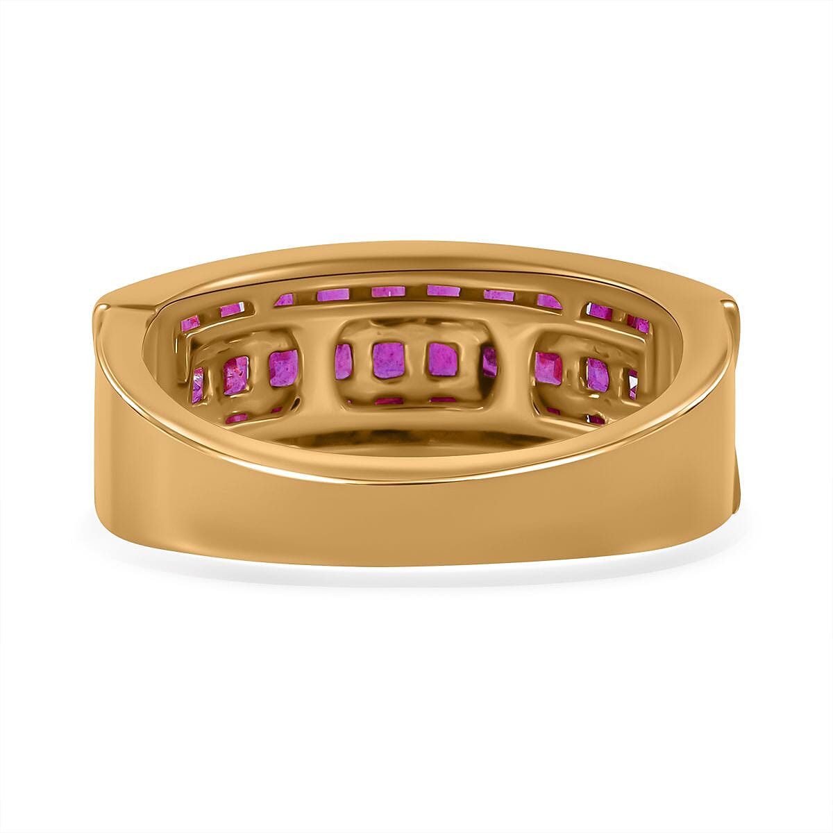 African Ruby 2.52 ctw Ring in 18K Vermeil Yellow Gold Over Sterling Silver (Size 10.0)