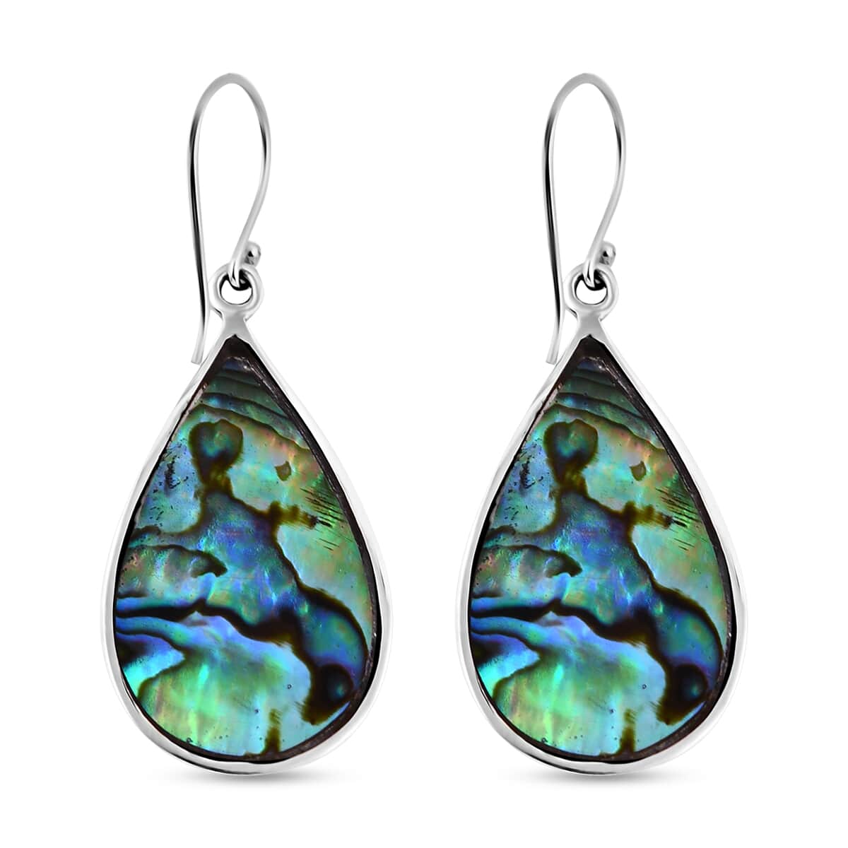 Bali Legacy Abalone Shell and Larimar Manta Ray Earrings in Sterling Silver 0.75 ctw image number 3