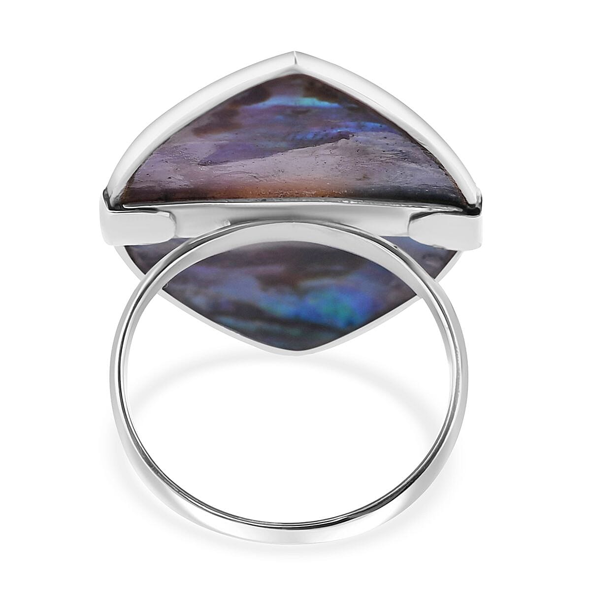 Bali Legacy Abalone Shell and Larimar Sea Turtle Ring in Sterling Silver (Size 6.0) 1.00 ctw image number 4