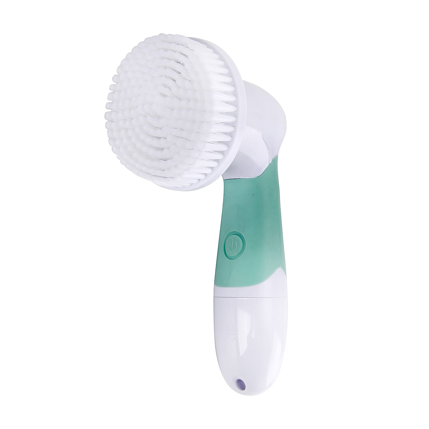 Electric Green Facial Cleansing Brush Set - Small Brush, Big Brush, Pumice Stone, Face Sponge (4 AA Batteries not Included)