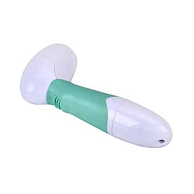 Electric Green Facial Cleansing Brush Set - Small Brush, Big Brush, Pumice Stone, Face Sponge (4 AA Batteries not Included)