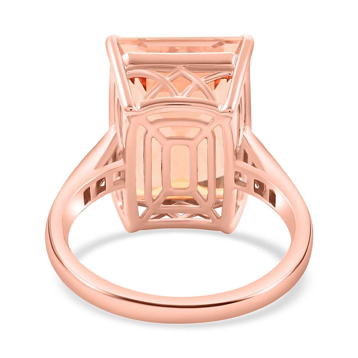 Certified & Appraised Iliana 18K Rose Gold AAA Marropino Morganite and SI Diamond Ring (Size 10.0) 5.10 Grams 12.55 ctw