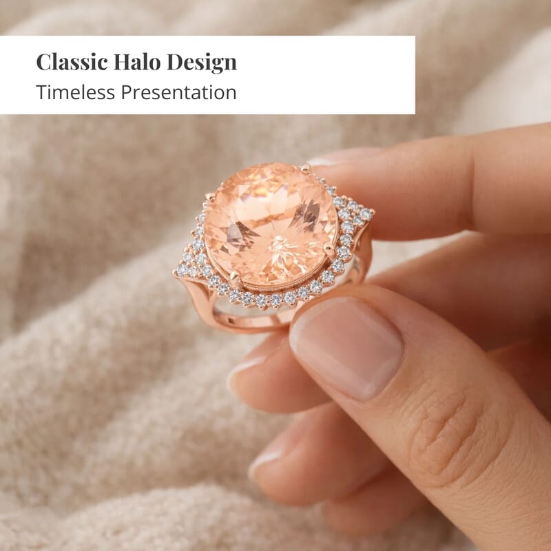 Certified & Appraised Iliana AAA Marropino Morganite and SI Diamond 11.35 ctw Ring in 18K Rose Gold (Size 6.0) 6.30 Grams