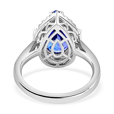 Certified & Appraised Rhapsody AAAA Tanzanite and E-F VS Diamond 4.80 ctw Ring in 950 Platinum (Size 10.0) 8.35 Grams