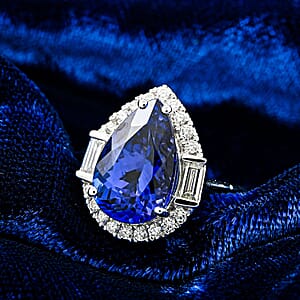 Certified & Appraised Rhapsody AAAA Tanzanite and E-F VS Diamond 4.80 ctw Ring in 950 Platinum (Size 7.5) 8.35 Grams