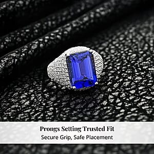 Certified & Appraised Rhapsody 950 Platinum AAAA Tanzanite and E-F VS Diamond Ring (Size 10.0) 9.15 Grams 6.75 ctw