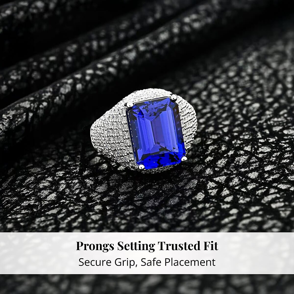 Certified & Appraised Rhapsody 950 Platinum AAAA Tanzanite, Diamond (E-F, VS) (1.20 cts) Ring (Size 7.5) (9.15 g) 6.75 ctw image number 3