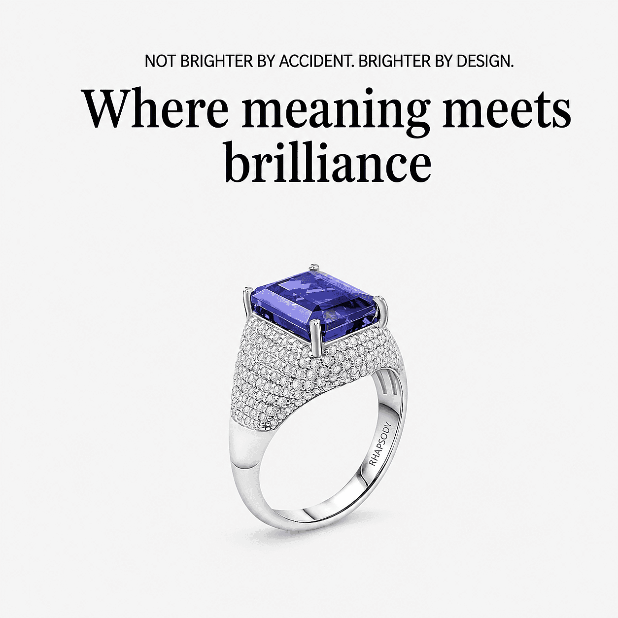 Certified & Appraised Rhapsody 950 Platinum AAAA Tanzanite, Diamond (E-F, VS) (1.20 cts) Ring (Size 9.5) (9.15 g) 6.75 ctw