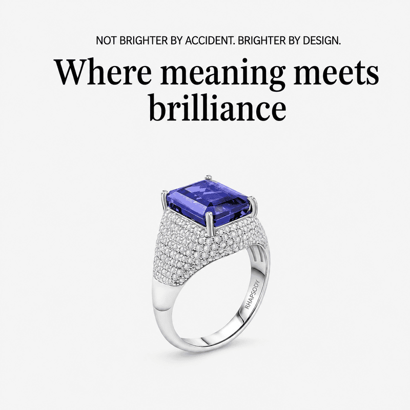 Certified & Appraised Rhapsody 950 Platinum AAAA Tanzanite, Diamond (E-F, VS) (1.20 cts) Ring (Size 9.5) (9.15 g) 6.75 ctw