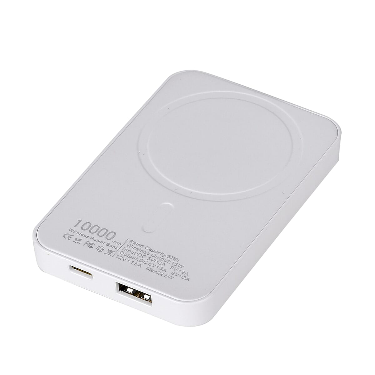 White Fast Charging Power Bank with Wireless Charging Function and LED Digital Display image number 7