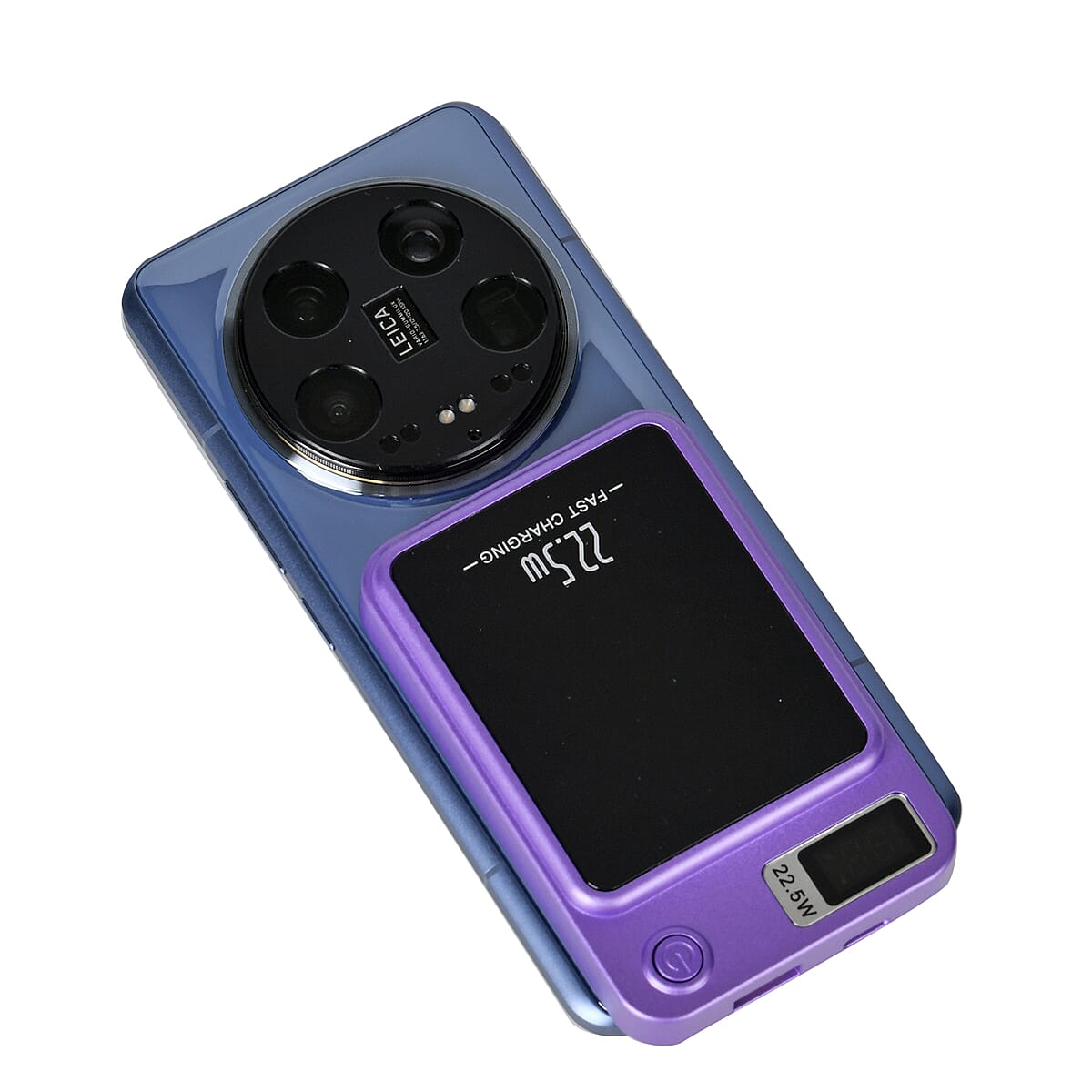 Purple Fast Charging Power Bank with Wireless Charging Function and LED Digital Display image number 5