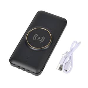 Multifunctional 10000mAh Power Bank with Wireless Charging Function - Black