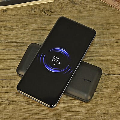 Multifunctional 10000mAh Power Bank with Wireless Charging Function - Black