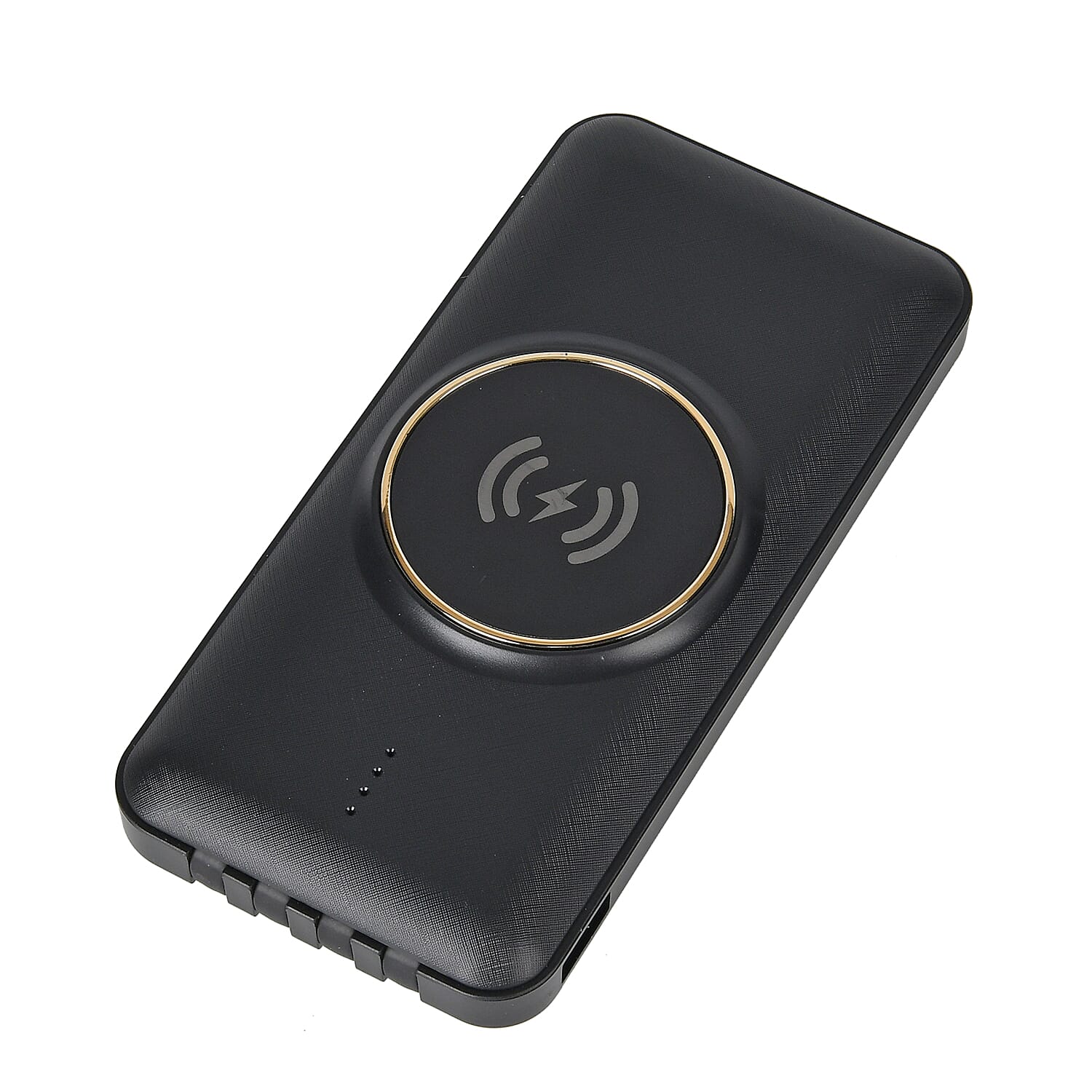 Multifunctional 10000mAh Power Bank with Wireless Charging Function - Black