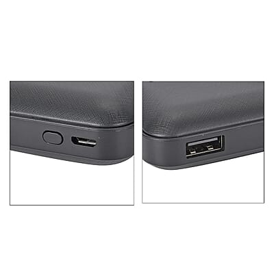 Multifunctional 10000mAh Power Bank with Wireless Charging Function - Black