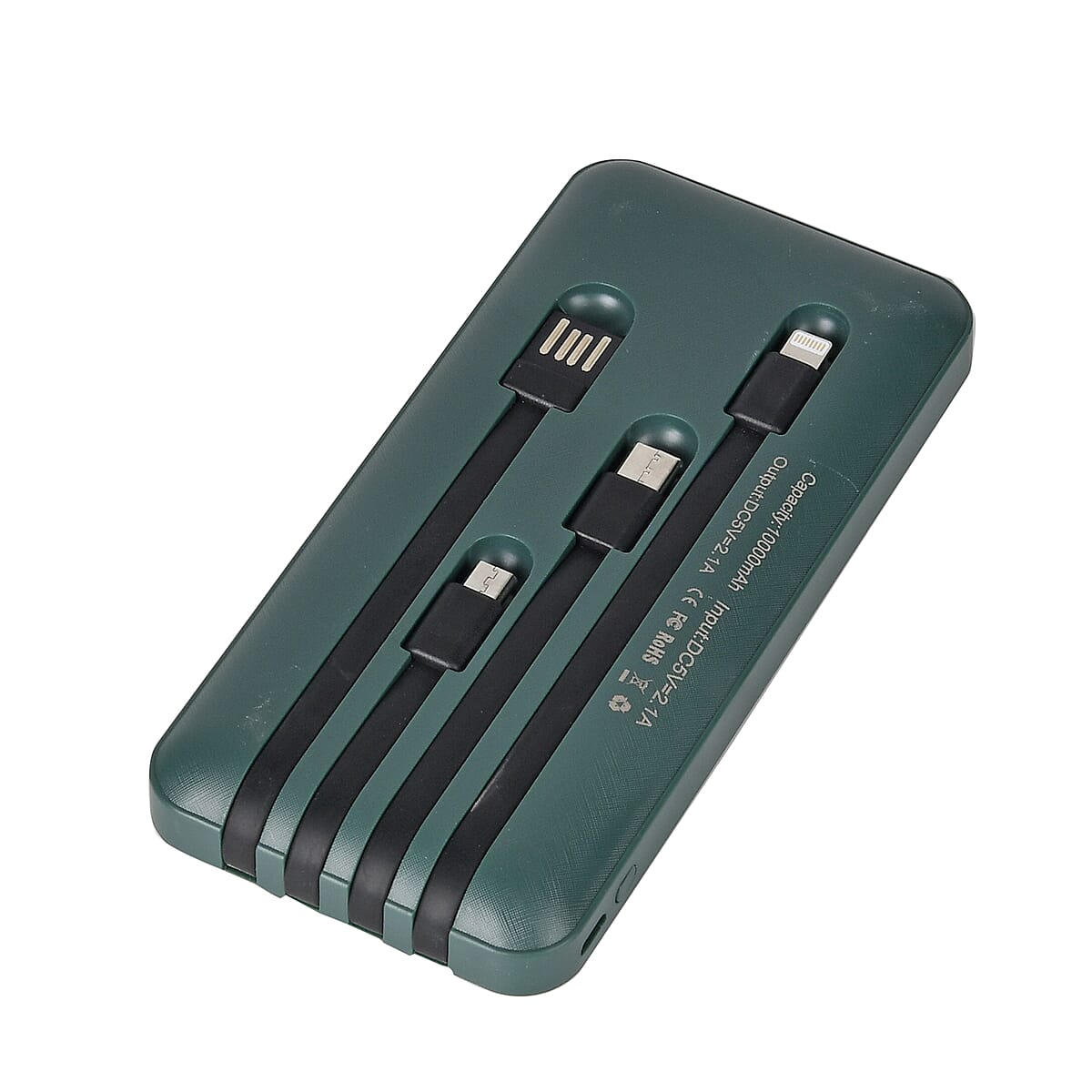 Multifunctional 10000mAh Power Bank with Wireless Charging Function - Green image number 4