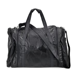 Black Sheep Leather Travel Bag with Shoulder Strap