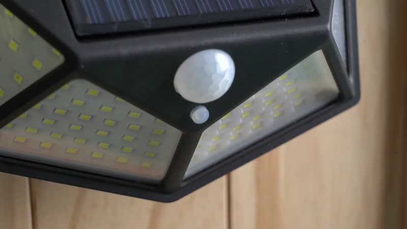 Set of 2 Black Solar Motion Sensor LED Wall Lamp