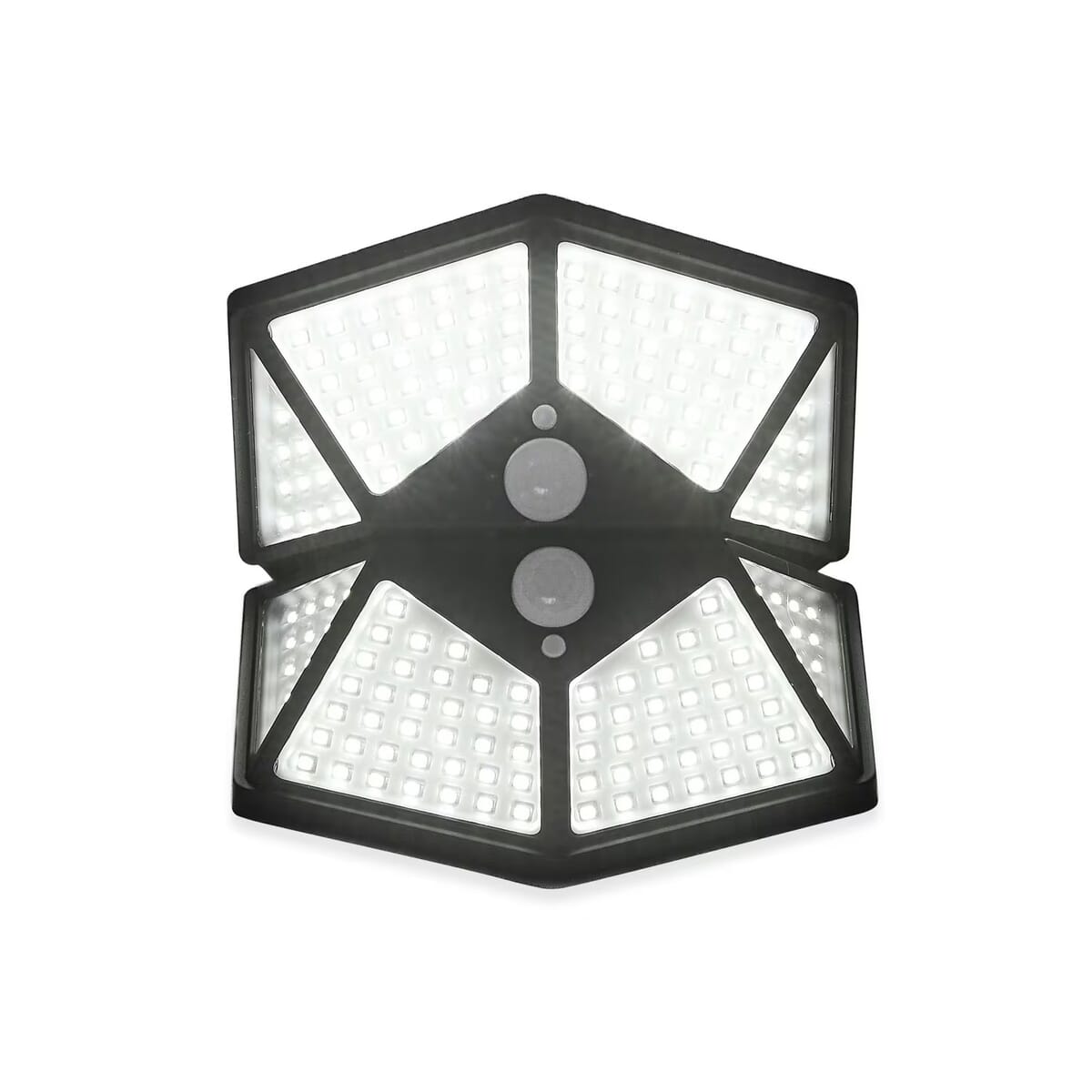 Set of 2 Black Solar Motion Sensor LED Wall Lamp image number 6
